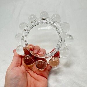 Clear Glass Bubble Candle HoldeVintage Candlewick ashtray